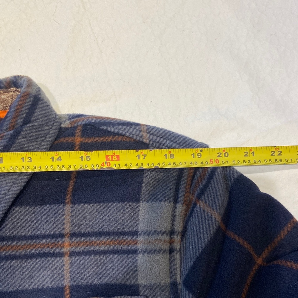 Realtree Blue and Gray Plaid Casual Button Down Shirt - Picture 10 of 13